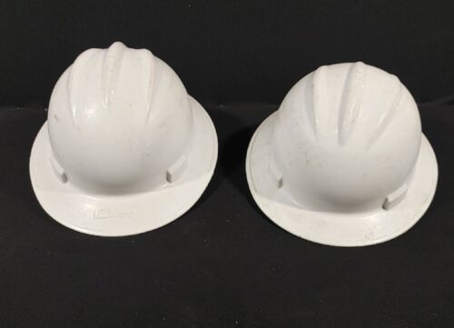 White Ratchet Suspension Bullard Model S71 Two Low-Profile Hard Safety Hat - Picture 1 of 8