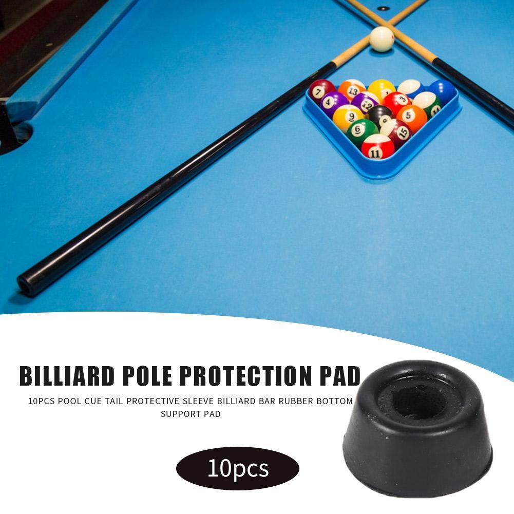 Alomejor 10pcs Pool Cue Tip Caoutchouc Cue Cover Billiards