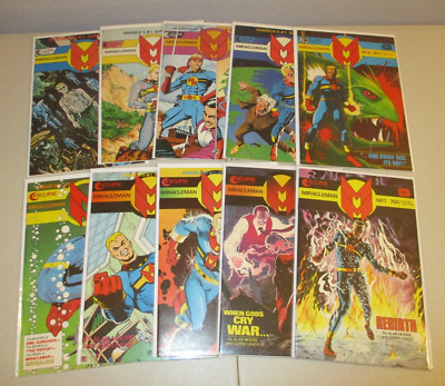 Miracleman #1-10 (Lot of 10) Eclipse 1985 Series Alan Moore 1 2 3 4 5 6 7 8 9 10