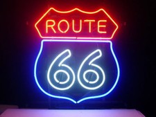 Route 66 Neon Sign Heim Zimmer Wandbehang Neonschild Nachtlicht Geschenk 19"x15"