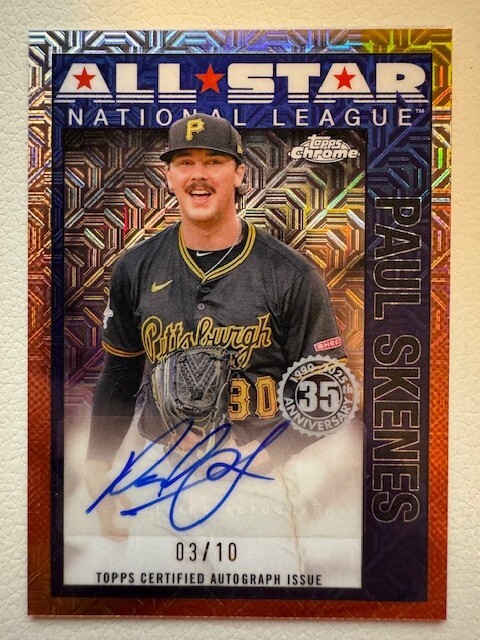 2025 Topps Series 2 Paul Skenes Silver Pack All-Star Black Auto