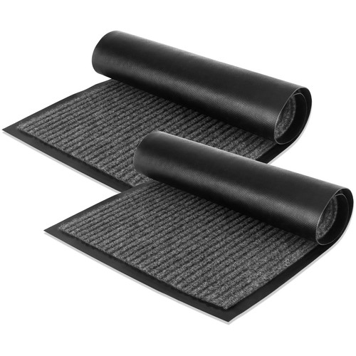 Outdoor 2 Pack Door Mats - Small Non-Slip Waterproof Entry Rugs for Front Doo...