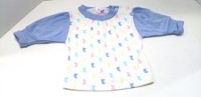 Vintage Infant Pajama Shirt Top Size 9 Months Garanimals Easter PJs Long Sleeve