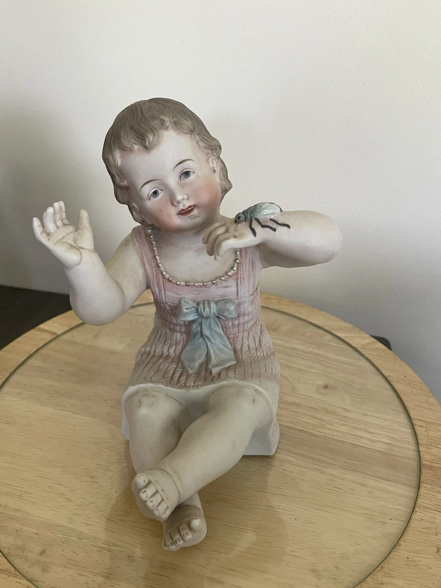 Vintage Baby Figurine In Antique Ceramic & Porcelain Figurines for