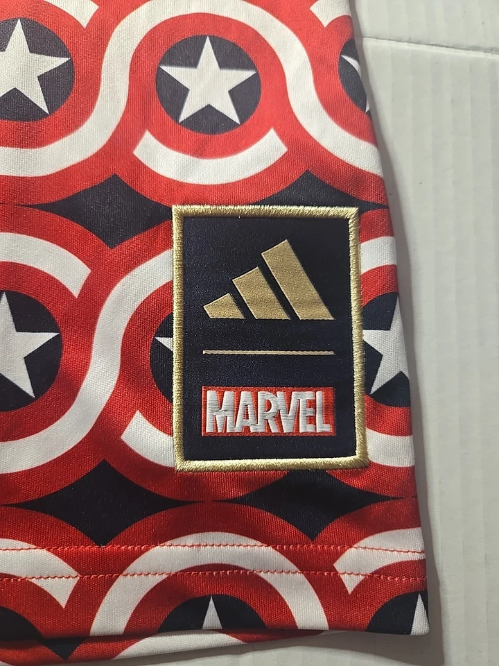 Seattle Sounders Pre-match Jersey Adidas x Marvel Colab Mens Small - Image 4 of 4