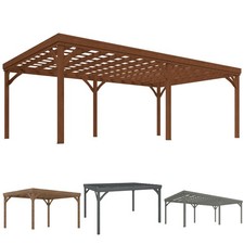 Outsunny Outdoor Wood Pergola Gazebo with Stable Structure