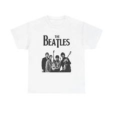 The Beatles Shirt Vintage Poster Retro Art UK Unisex Heavy Cotton Tee