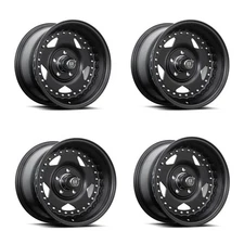 Set 4 15" Center Line Convo Pro 2.0 Black Center & Black Lip 15x7 5x4.5 -06mm
