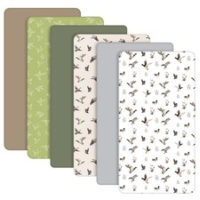 6PCS Mallard Duck Crib Sheets for Baby, Lightweight and Breathable Reusable C...