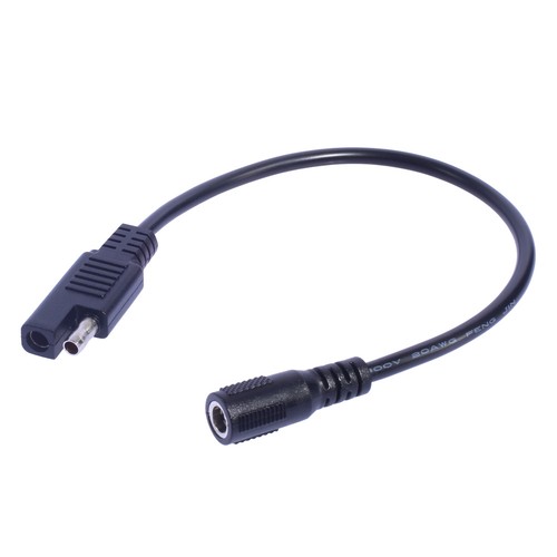 Cable coaxial hembra SAE a DC 5521 20 AWG para adaptador de ropa térmica de motocicleta - Imagen 1 de 3