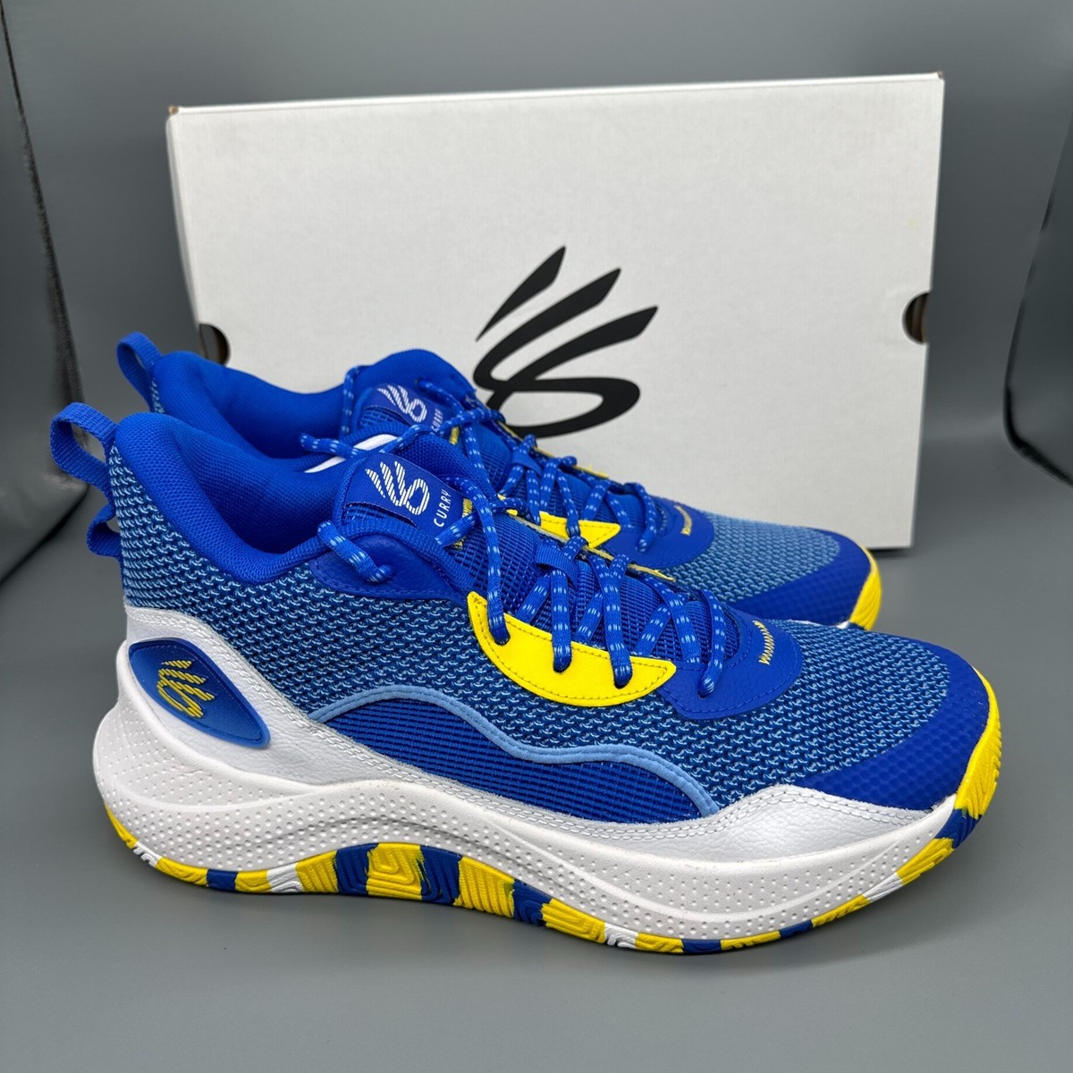 Under Armour Curry 3Z 24 Blue/White/Yellow Warriors UA Basketball
