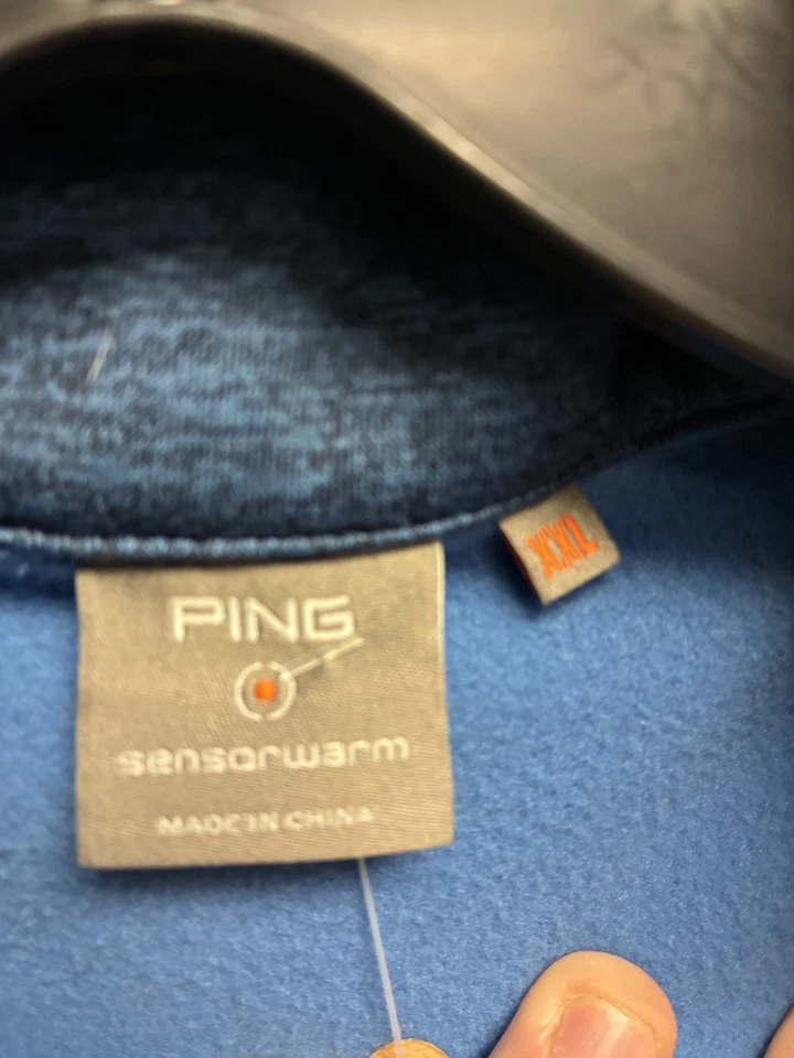 Chaleco acolchado con cremallera Ping Golf para hombre azul jaspeado - talla XXL Foto 2 de 3