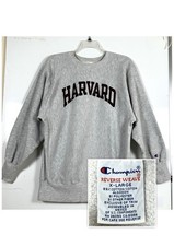 Vtg 80s Champion Reverse Weave Harvard University Sweatshirt Size XL Made in USA