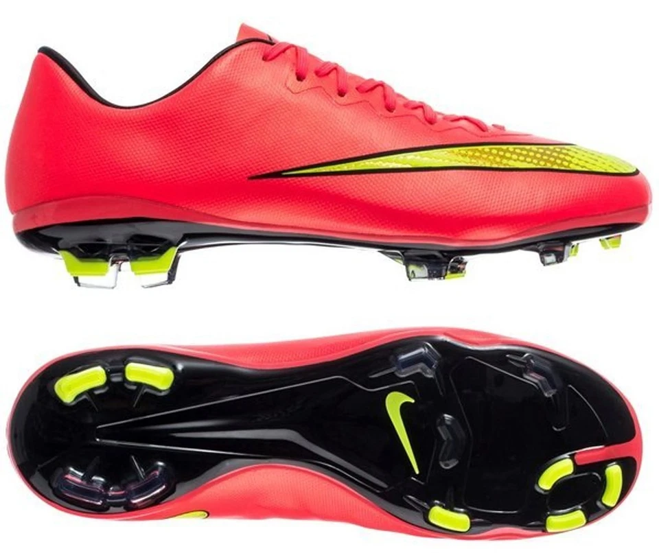 Nike Jr Mercurial Vapor X FG Soccer Cleats Size 1Y - Image 3 of 4