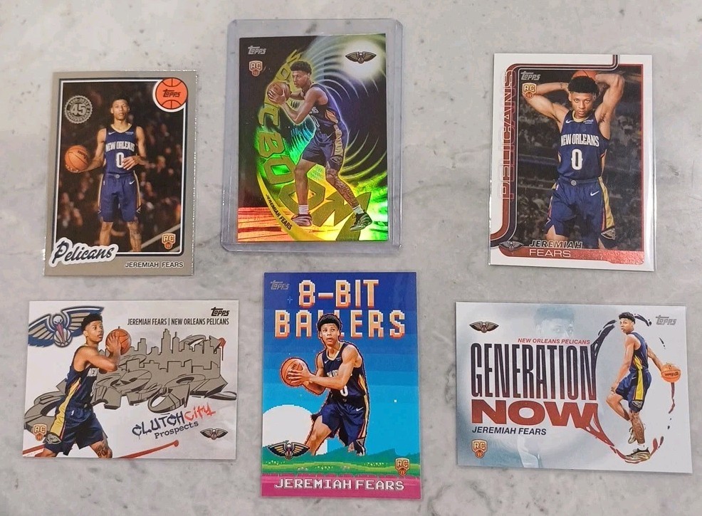 Jerimiah Fears Sonic Boom + 5 Additional Jeremiah Fears Topps 2025 NBA