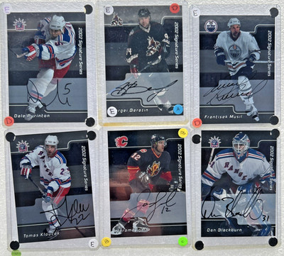 2002-03 Be A Player Signature Series BAP - Konvolut 6 handsignierte Karten -