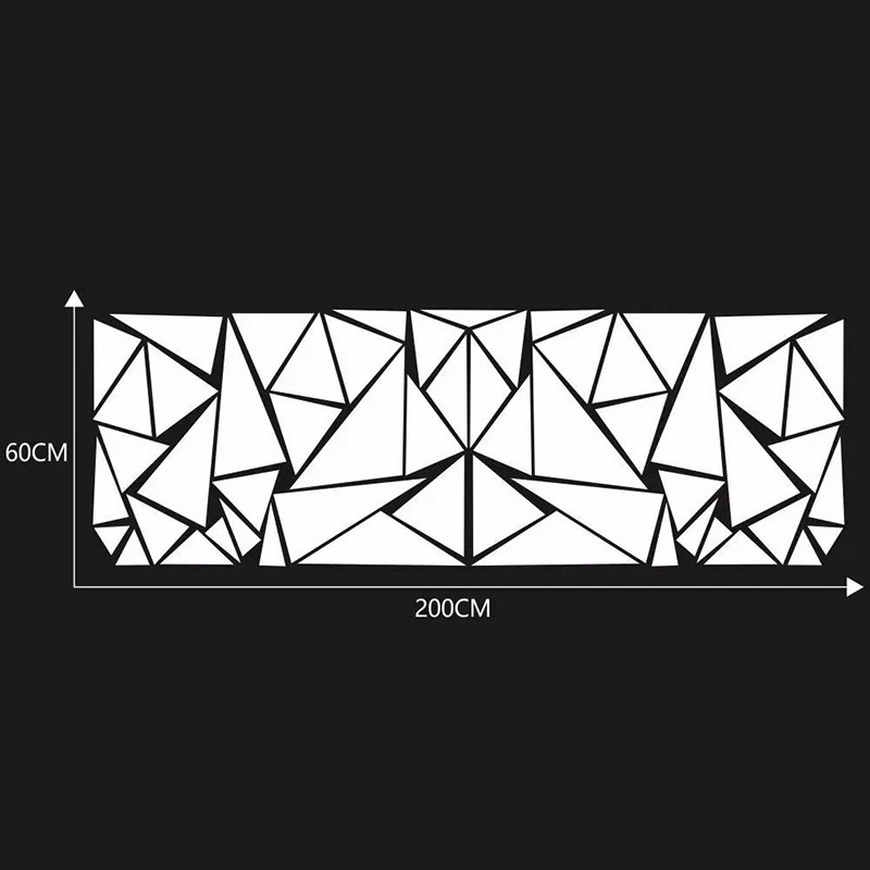 Pegatinas para carrocería de auto camión diseño de triángulos calcomanías laterales gráficos de vinilo tamaño mixto Foto 3 de 4