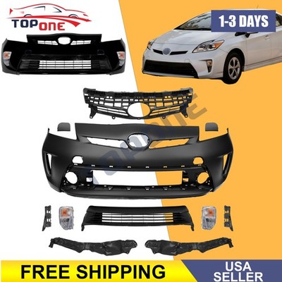 Complete Bumper Cover Kit For 2012-2015 Toyota Prius W/ Grille DRL Inner Fender