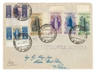 1948 Italian Republic - Complete series S. Catherine on fragment from Siena BU