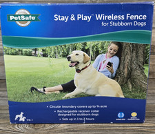 New Open Box PetSafe PIF00-13663 Stay and Play Wireless Fence for Stubborn Dogs