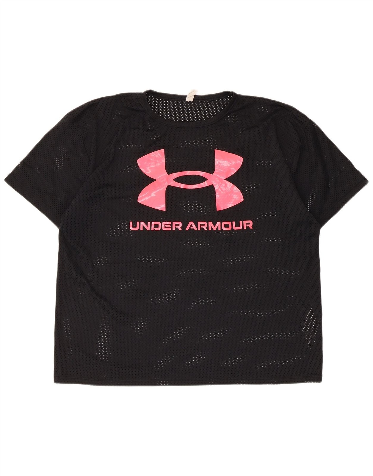Under Armour Womens Graphic T-Shirt Top UK 16 Large Black Polyester AO14