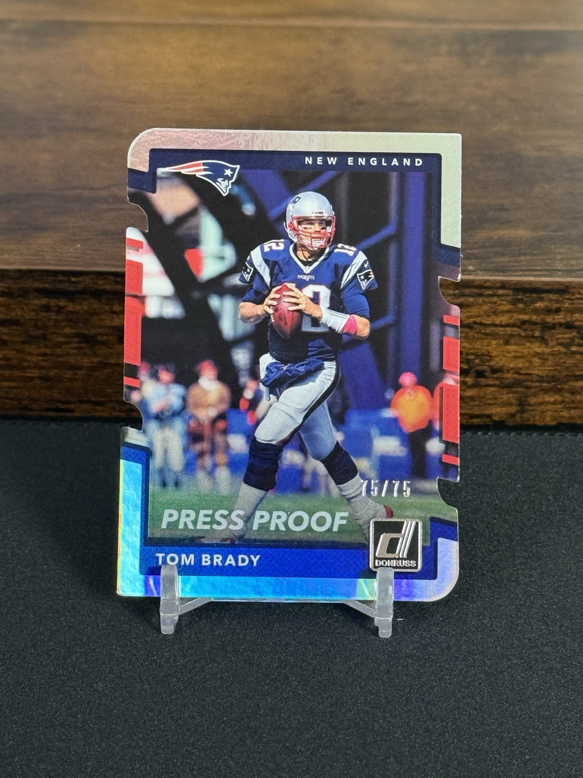 Tom Brady 2017 Donruss 64 Silver Press Proof Die Cut #75/75 New England Patriots