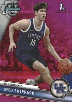 2023-24 Bowman University Chrome Pink #45 Reed Sheppard