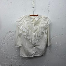 Vintage Victorian Edwardian Style Cottage Core Lace Blouse