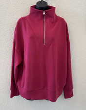 NWT Varley Hawley Half-Zip Sweater Pullover Women's Size L Raspberry Double Soft