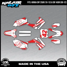 Kalair GFX Graphics Kit for CRF250R 2010-13 and CRF450R 2009-2012 Team - White