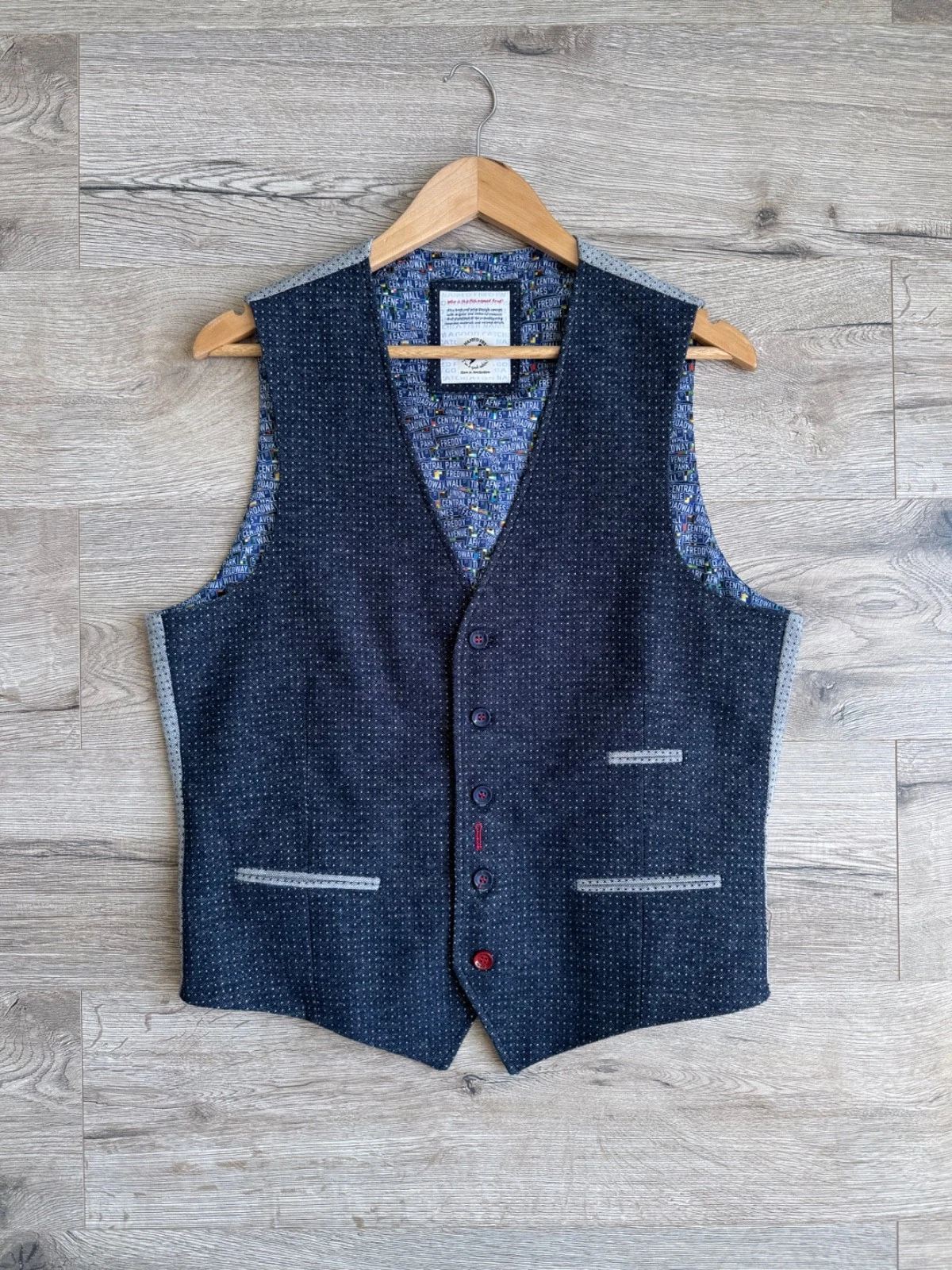 A Fish Named Fred Dress Vest Men's 50