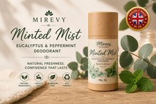 100% Organic Deodorant For Smother Skin Aluminium Free Peppermint Eucalyptus