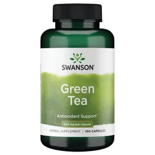 Swanson Green Tea Leaf Capsules, 500 mg, 100 Count