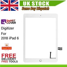 For iPad 6th Generation A1893 A1954 Digitizer Touch Screen Replacement White AAA