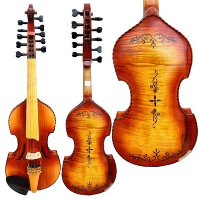 SONG Master Viola d'Amore with carving back, 5×5 strings 14'' Viola D'Amore
