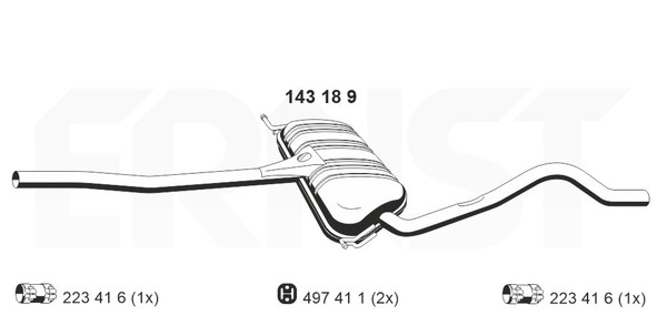 Ernst MittelschalldäMpfer FüR Vw Passat B5 B5.5-image