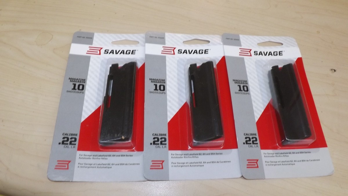 3 - NEW - Savage Arms 62 64 954 - Magazines 22lr Lakefield 10rd