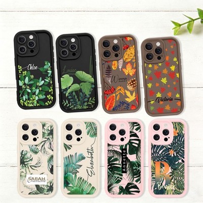 Fresh Leaf Phone Case Cover For iPhone 17 14 15 Pro Max 12 13 16 Customized Name