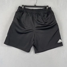 Adidas Soccer Shorts Men’s L Goalie Black Padded Drawstring Athletic Climalite