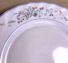 Vtg Arcopal "Victoria" France Salad Plate Floral Scalloped Set of 4 Milk Glass
