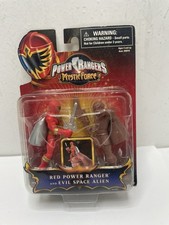 VINTAGE POWER RANGERS ACTION FIGURES BANDAI RED RANGER EVIL SPACE ALIEN 2006 NEW