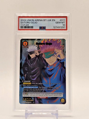 2024 ENGLISH Union Arena JJK 11 Satoru Gojo R* 1 Star Parallel PSA
