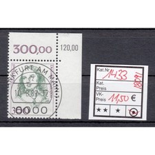 Bundle 1989, Mich. No.: 1433 Stamped Corner Margin KBWZ Weiden