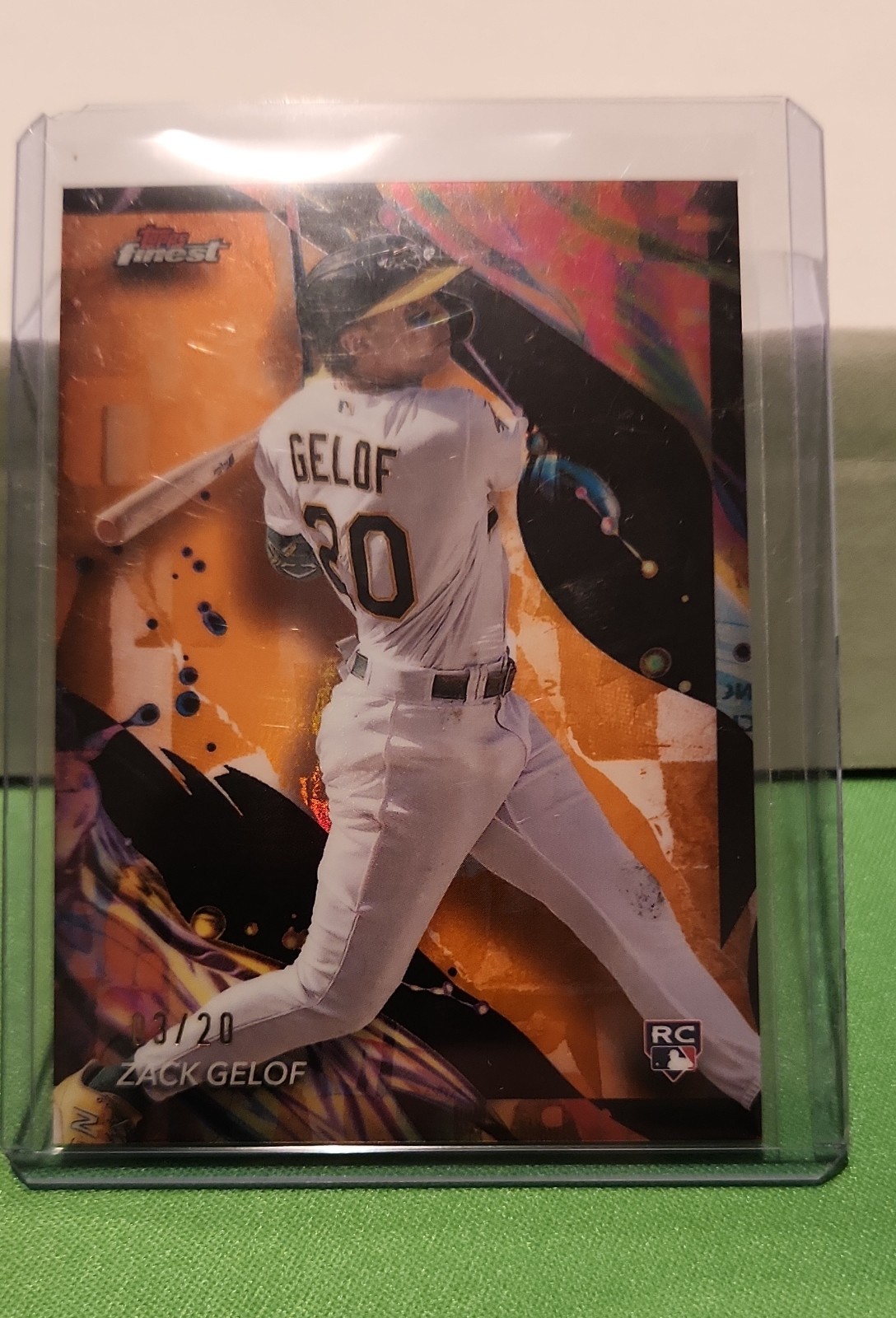 2024 Topps Finest - Uncommon Zack Gelof #199 Orange Refractor /20 (RC)