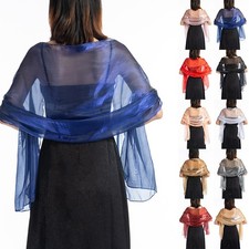Shawl Scarf Shawl Wrap Size Party Sheer Slight Strech Solid Color