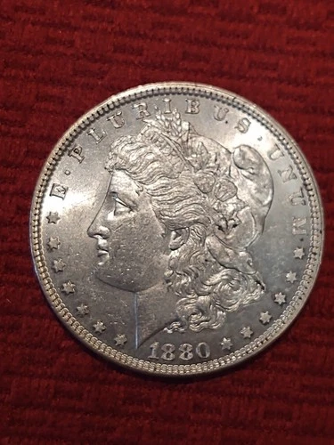 1880 Philadelphia Morgan Silver Dollar Choice UNC Slider with Unknown VAM.