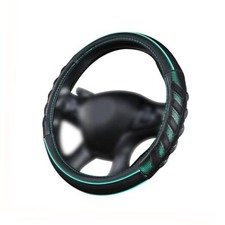 car Steering Wheel Cover Faux Leather Massage Universal fit Mint green black