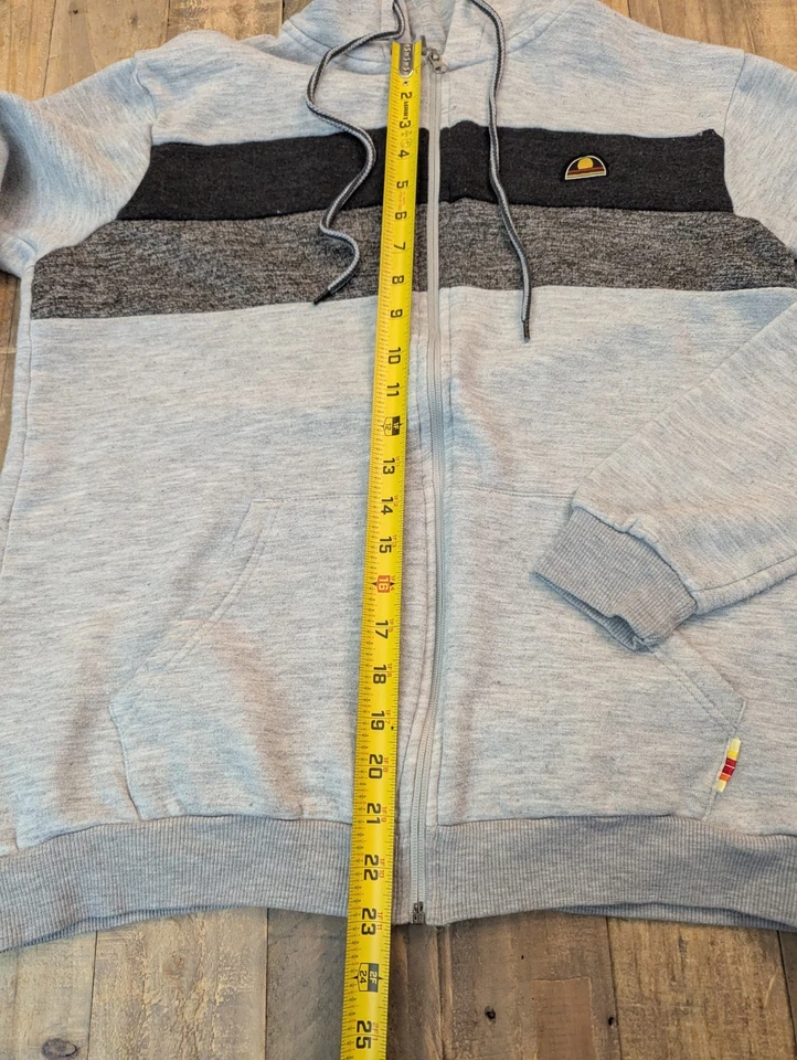 Ditch Plains Zip Up Fleece Hoodie Mens XL Gray and Black - Image 4 of 4