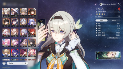 Honkai star rail Asia Cyrene Phainon Castorice Everynight Hyacine Dahlia Firefly