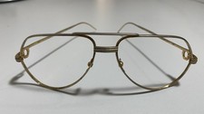 Montatura occhiali da sole vintage Cartier Paris 59-16 / 140 tono oro - per riparazione o ricambi